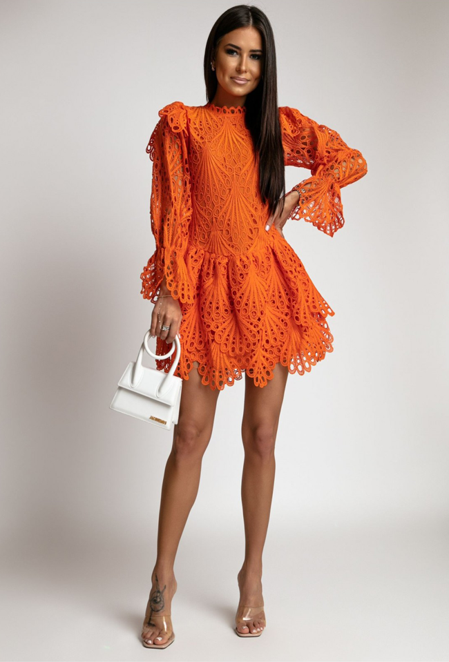 Narancssárga csipkeruha - CHILI dresses -
