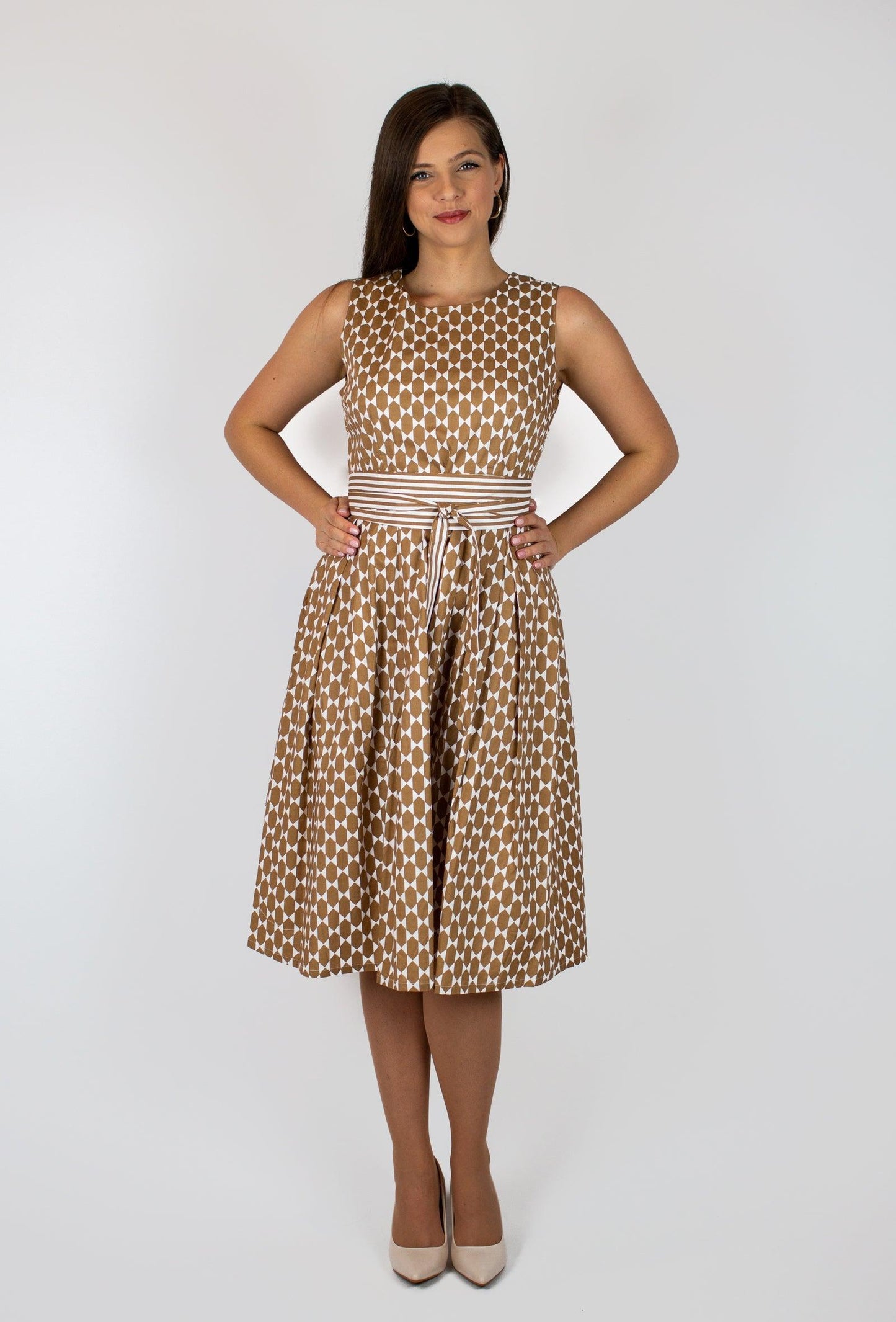 Bézs mintás ruha - Chili dresses - Ruha
