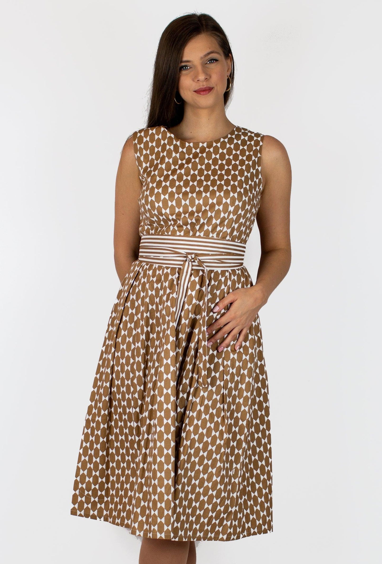 Bézs mintás ruha - Chili dresses - Ruha