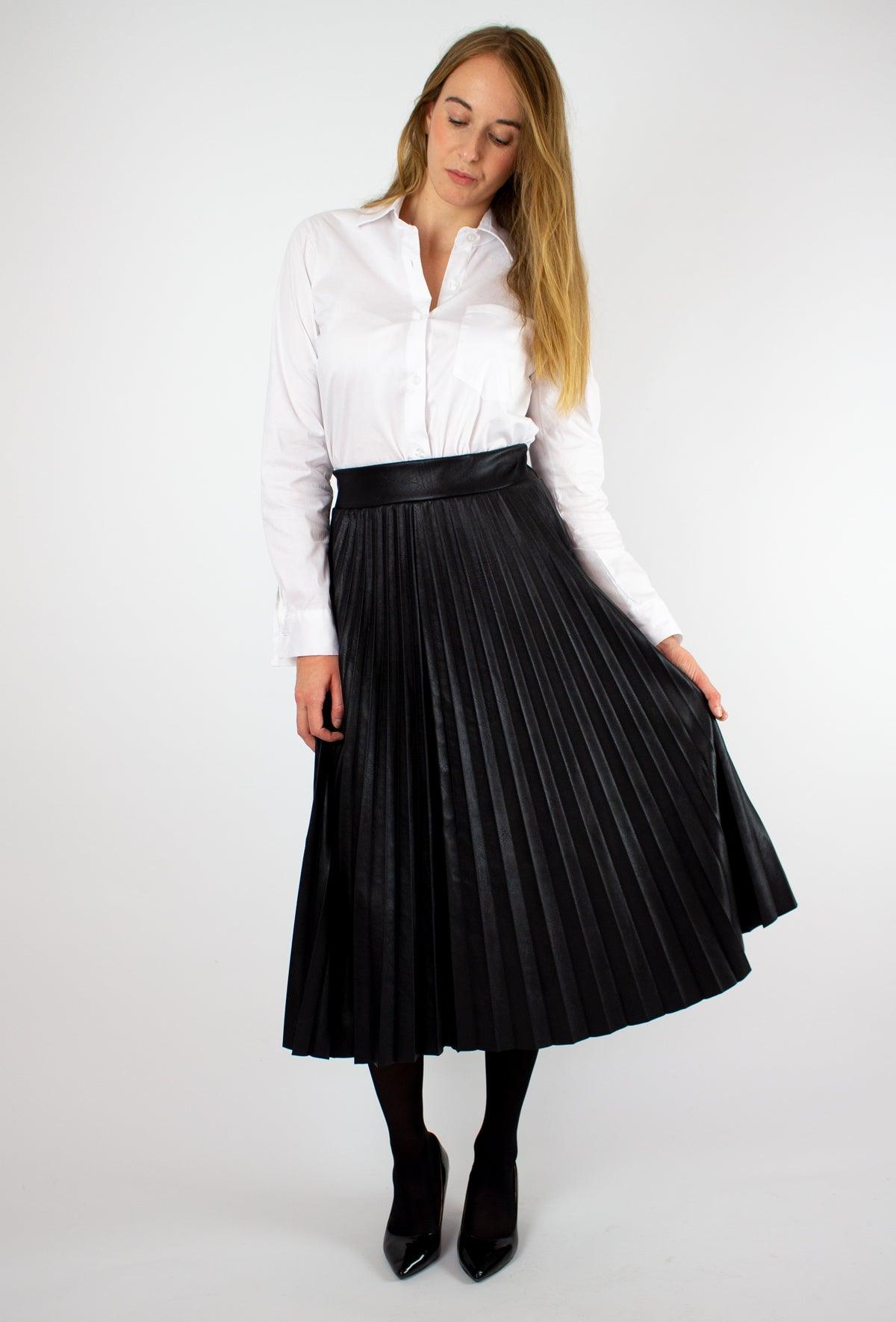 Bőrhatású pliszírozott szoknya - Chili dresses - Szoknya