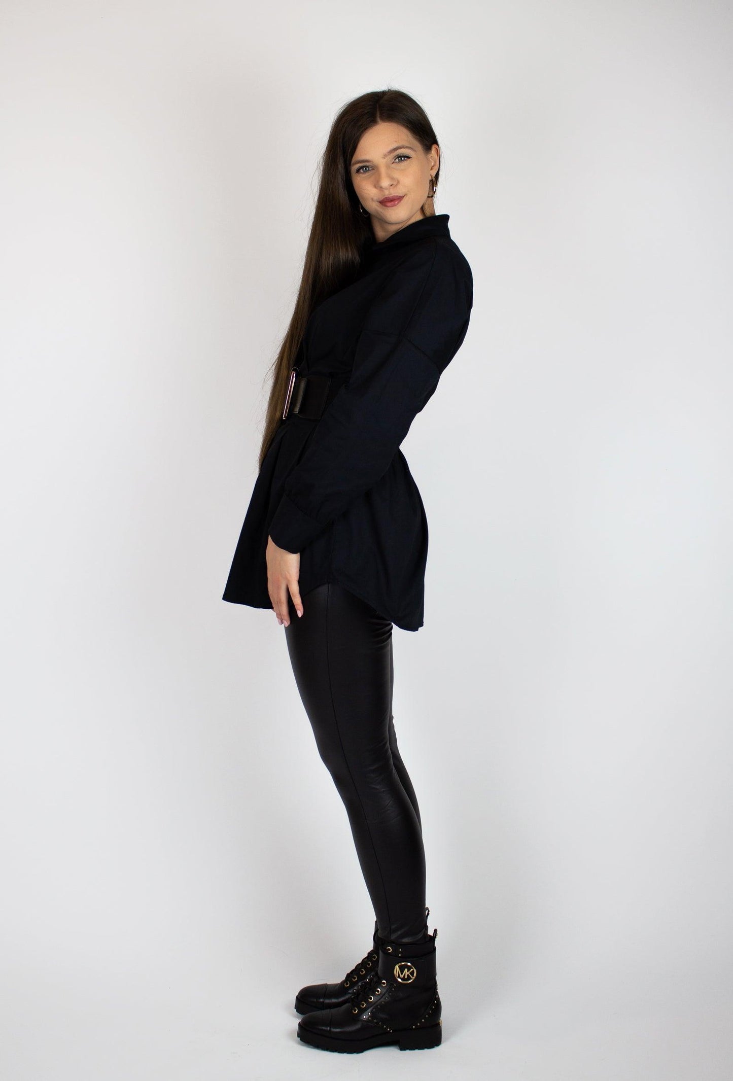 Fekete karcsúsított ing - Chili dresses - Felső