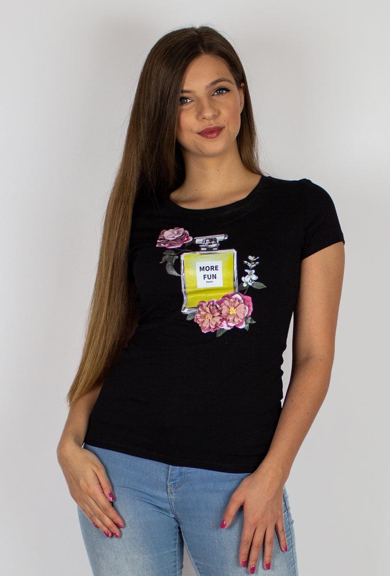 Fekete mintás póló - Chili dresses - Felső