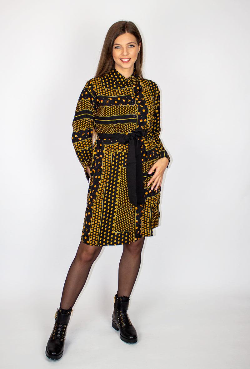 Fekete mintás ingruha - Chili dresses - Ruha