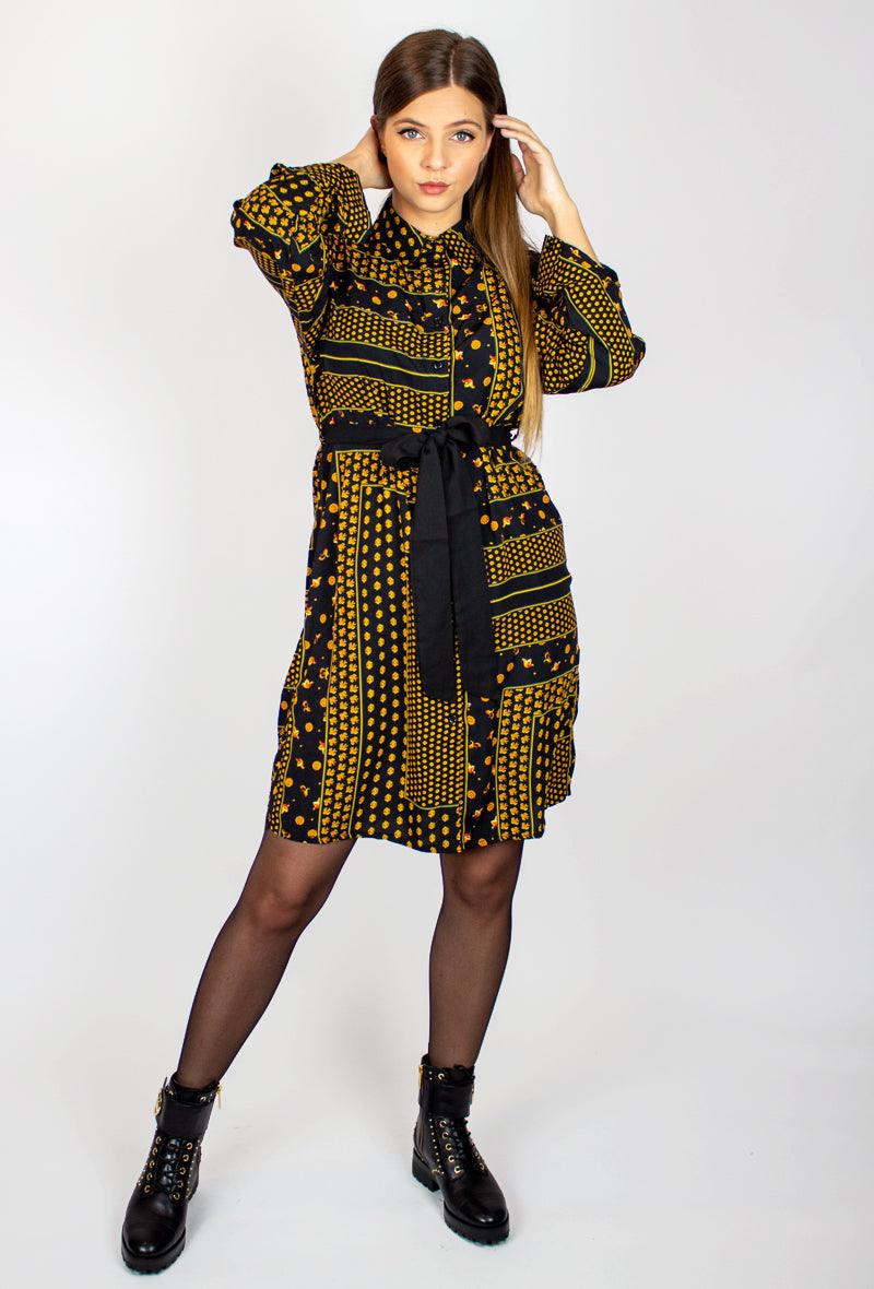 Fekete mintás ingruha - Chili dresses - Ruha
