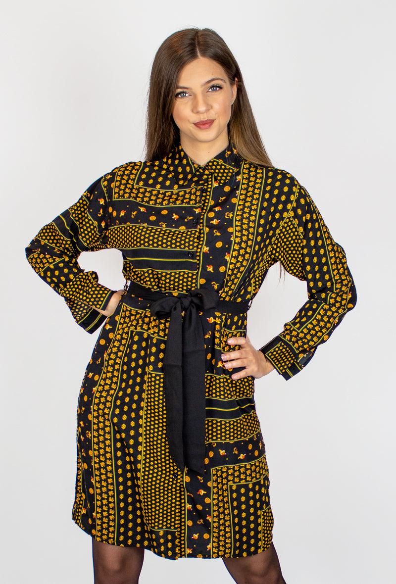 Fekete mintás ingruha - Chili dresses - Ruha
