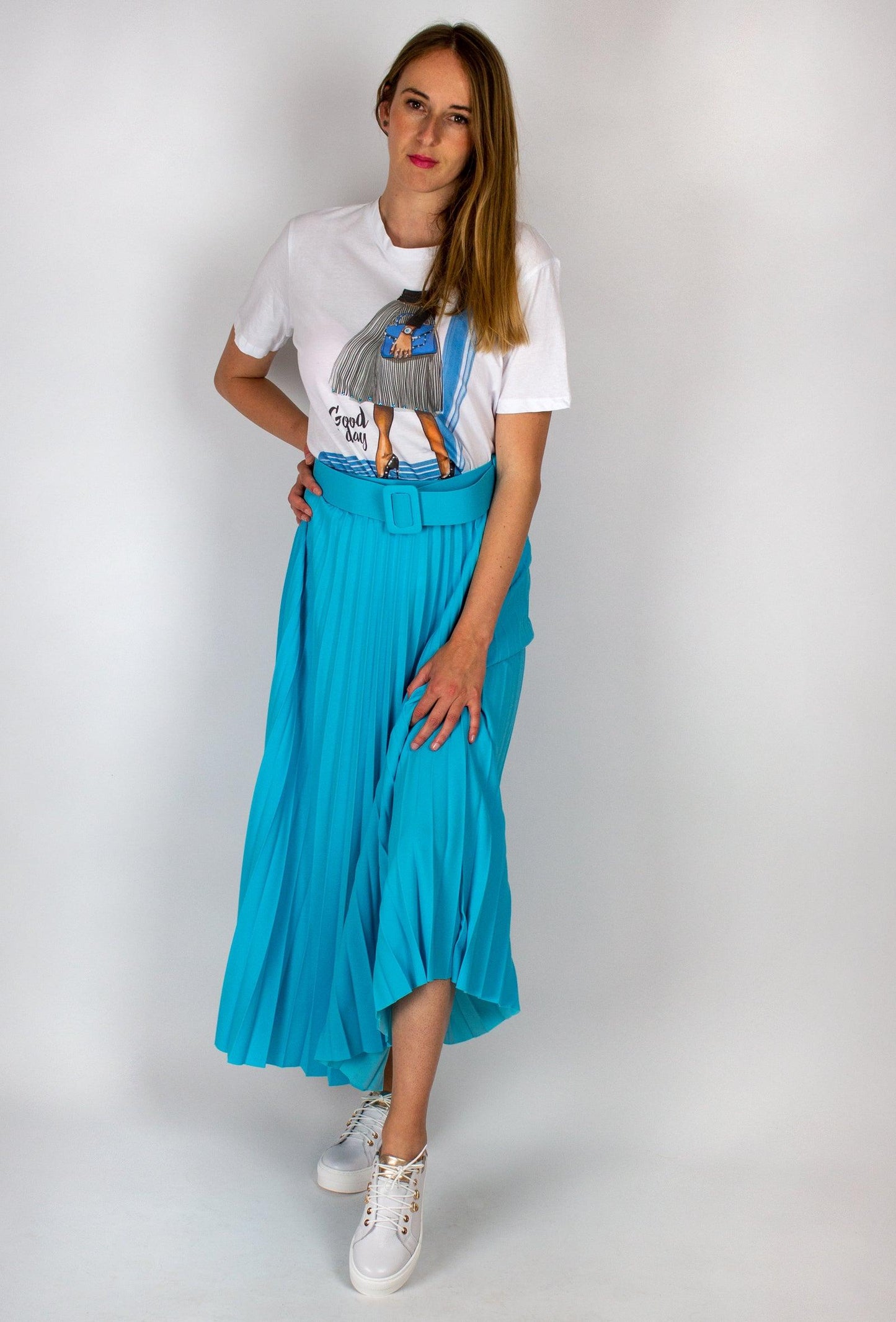 Pliszírozott szoknya övvel - Chili dresses - Szoknya