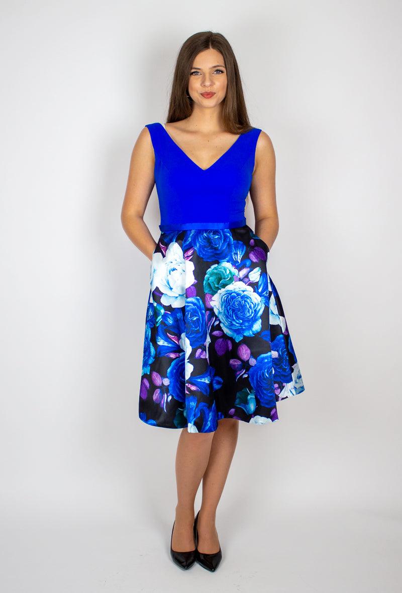 Királykék virágos ruha - Chili dresses - Ruha
