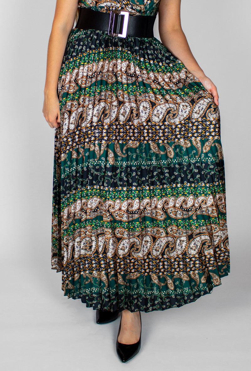 Sötétzöld pliszírozott maxiruha - Chili dresses - Ruha