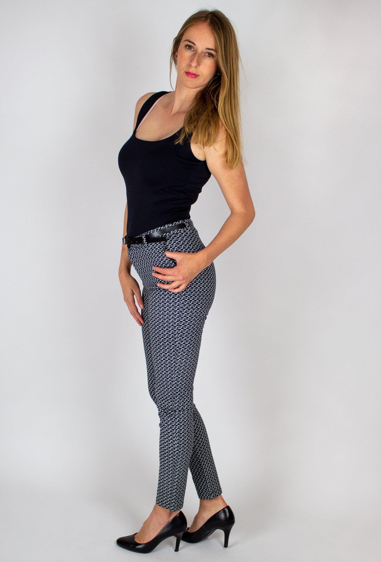 Fekete mintás nadrág - Chili dresses - Nadrág