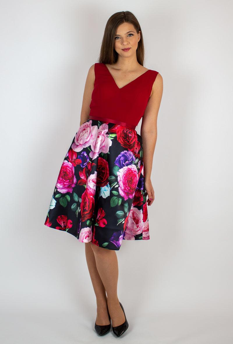Piros virágos ruha - Chili dresses - Ruha