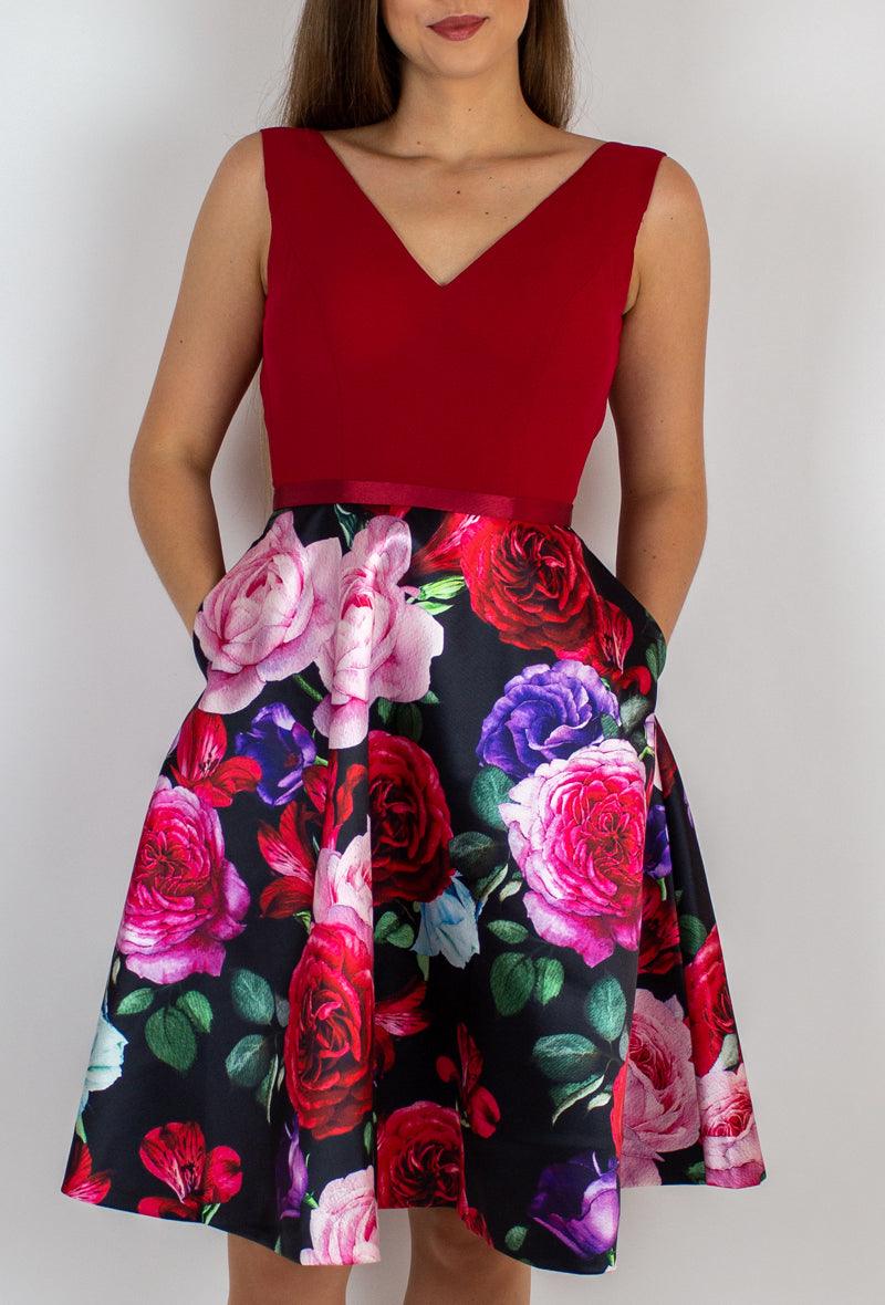 Piros virágos ruha - Chili dresses - Ruha