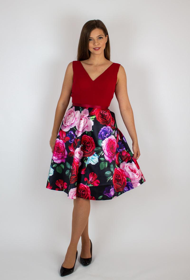Piros virágos ruha - Chili dresses - Ruha