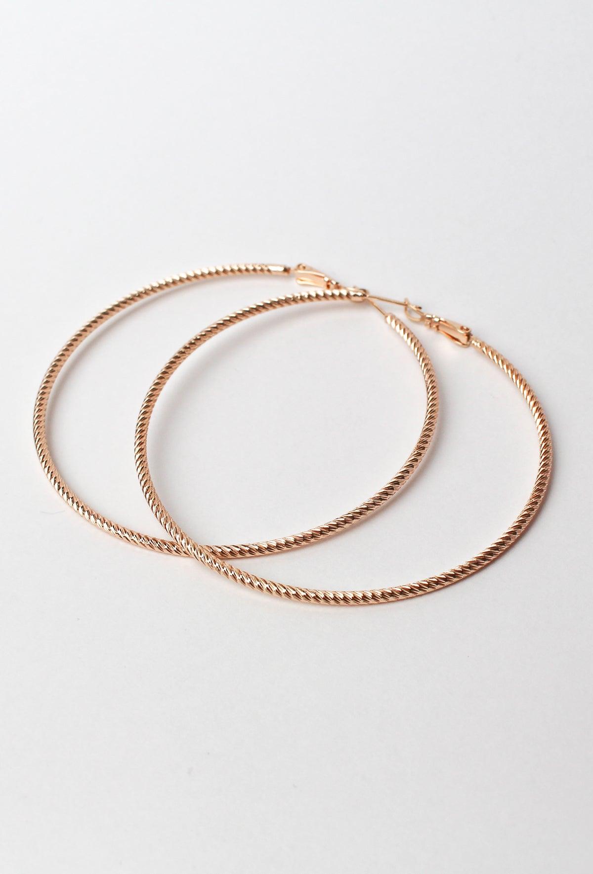 Rosegold karika fülbevaló - CHILI dresses - Kiegészítő
