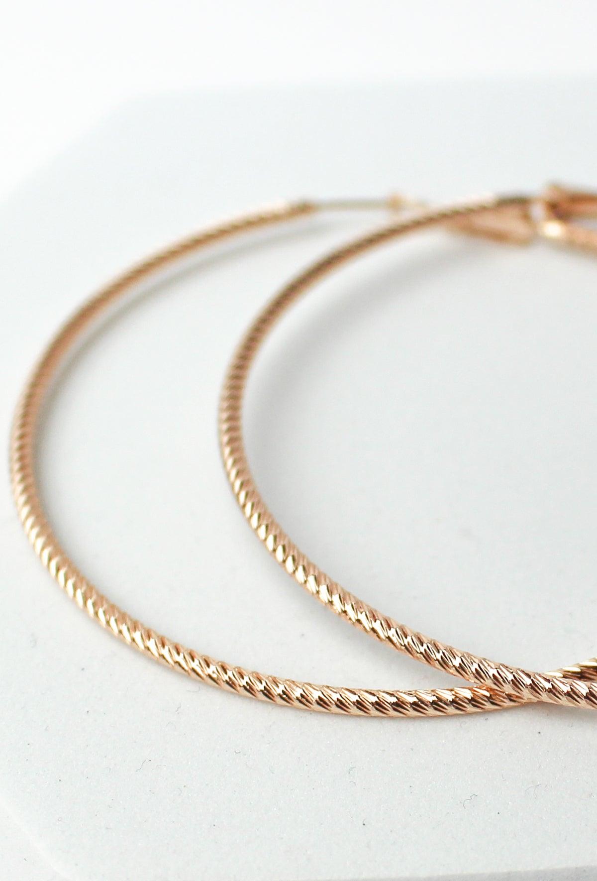 Rosegold karika fülbevaló - CHILI dresses - Kiegészítő
