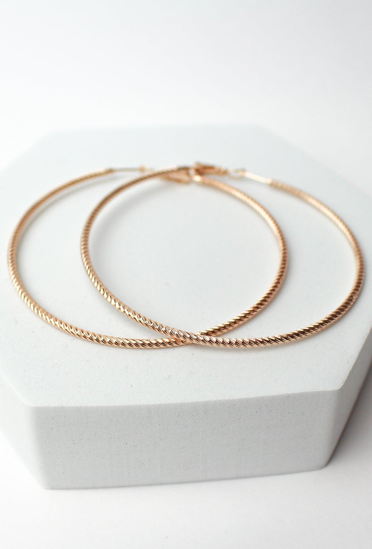 Rosegold karika fülbevaló - CHILI dresses - Kiegészítő