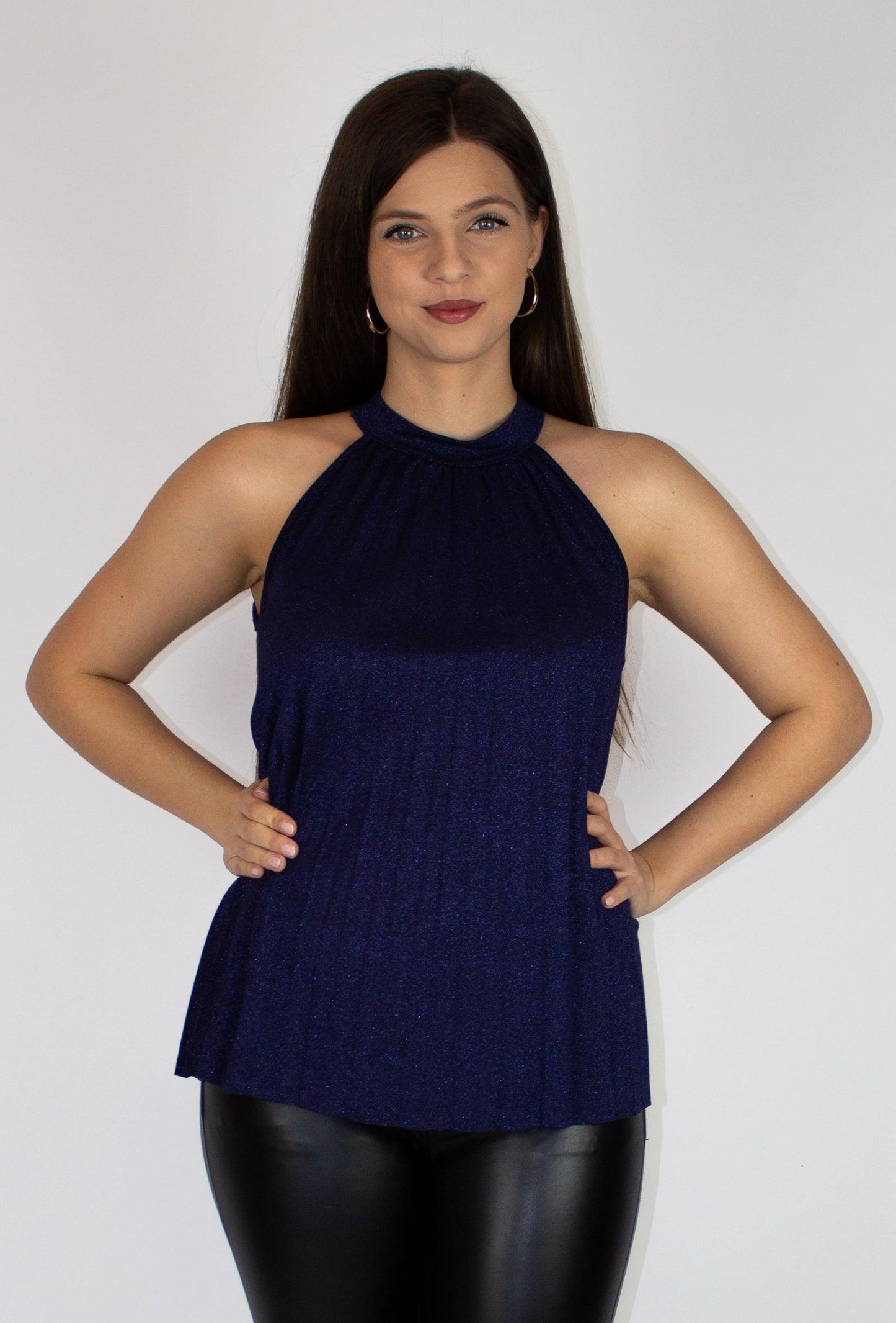 Sötétkék ujjatlan felső - Chili dresses - Felső