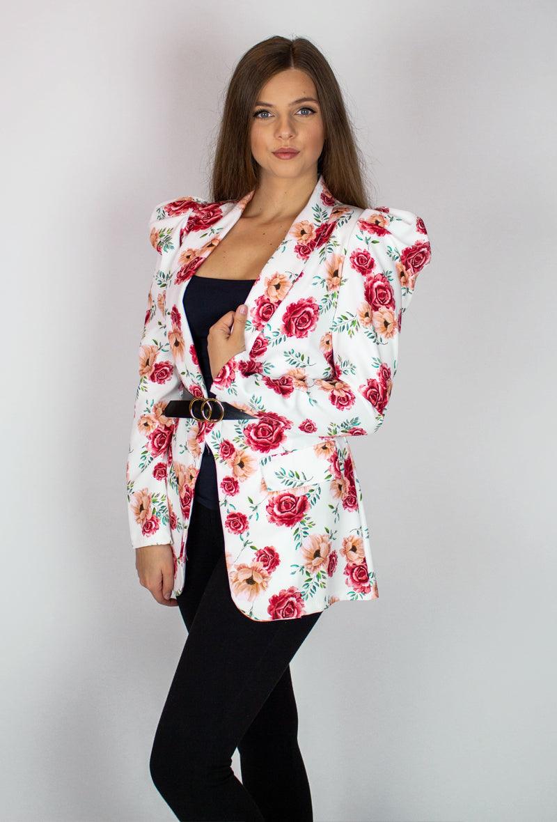Virágos blézer övvel - Chili dresses - Blézer