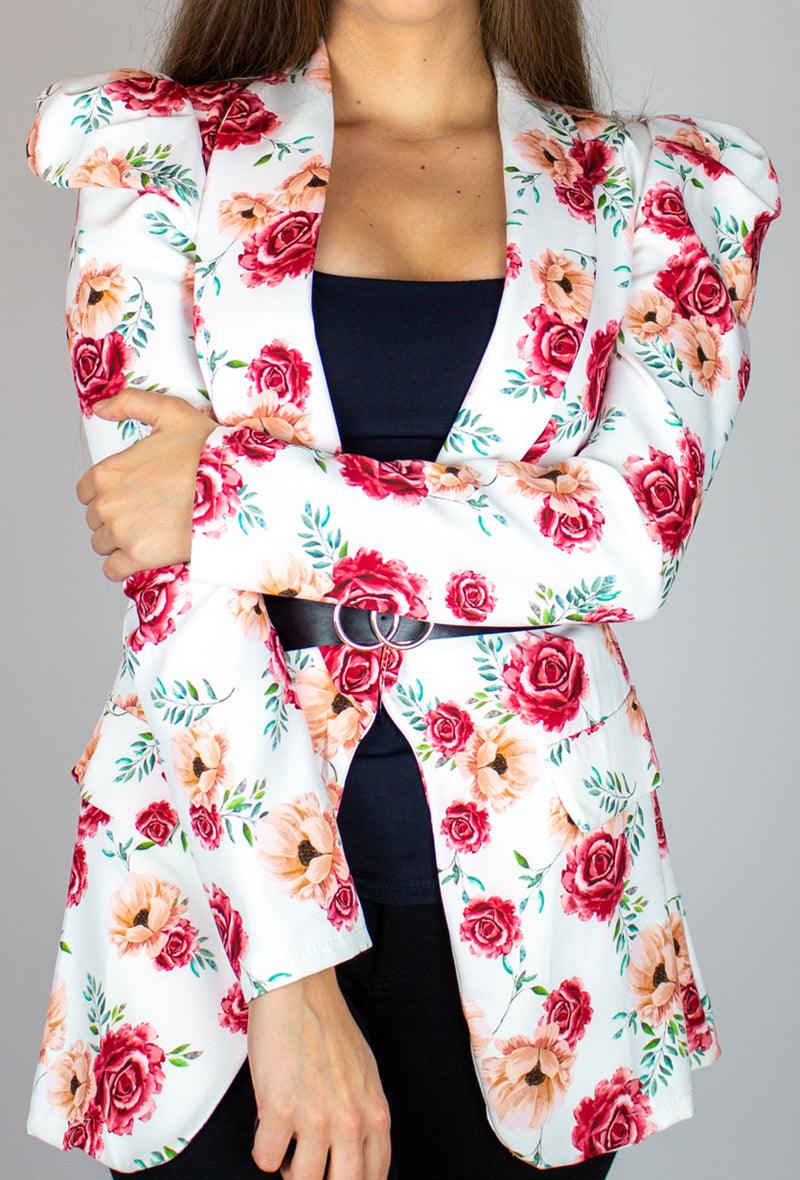 Virágos blézer övvel - Chili dresses - Blézer